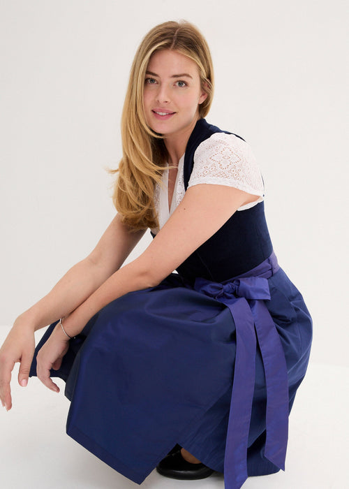 2-dijelni dirndl sa samtom midi dužine