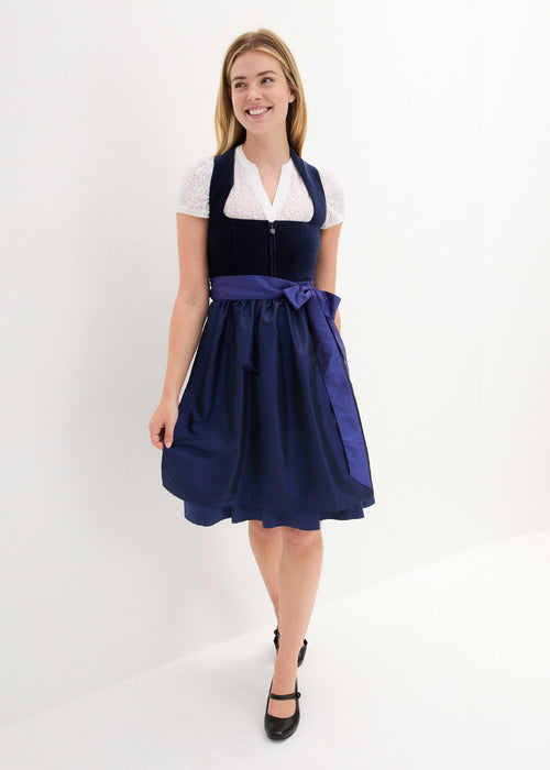 2-dijelni dirndl sa samtom midi dužine