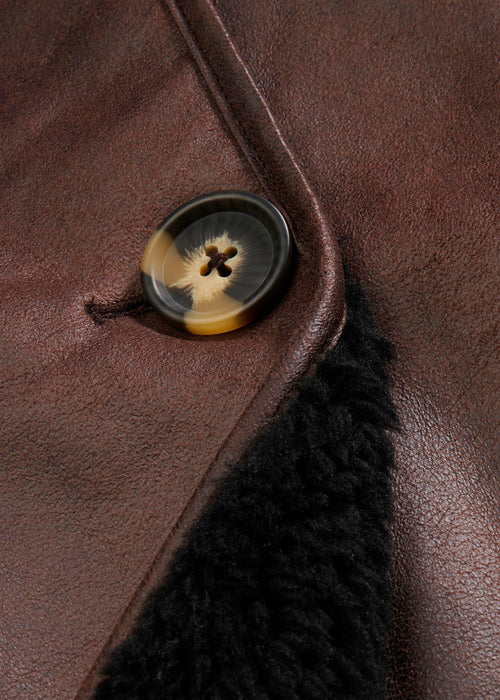 Shearling jakna s džepovima