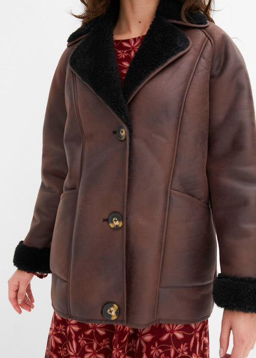 Shearling jakna s džepovima