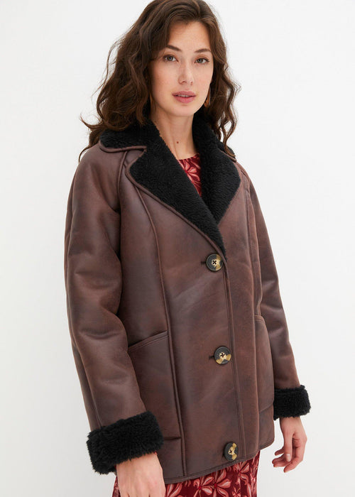 Shearling jakna s džepovima