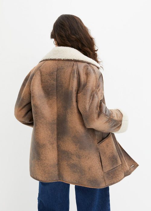 Shearling jakna s džepovima