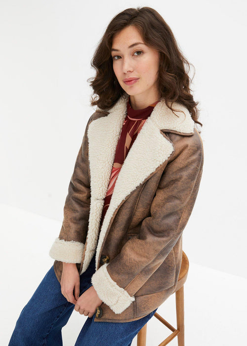 Shearling jakna s džepovima
