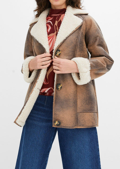 Shearling jakna s džepovima