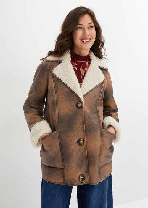 Shearling jakna s džepovima