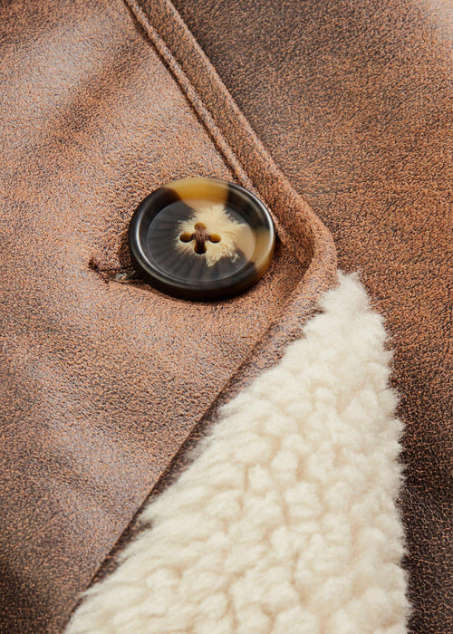 Shearling jakna s džepovima