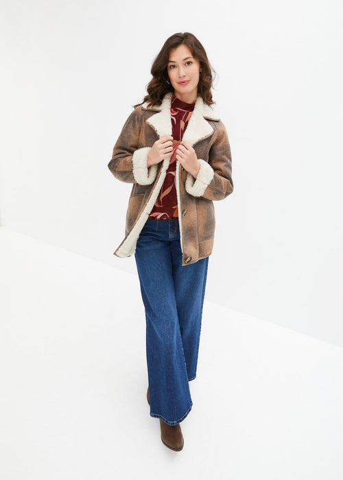 Shearling jakna s džepovima