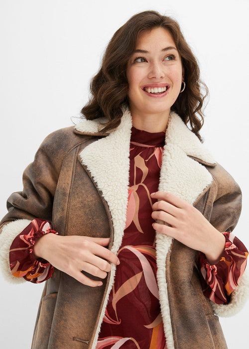 Shearling jakna s džepovima