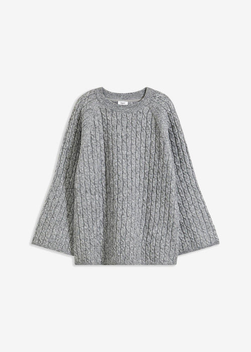 Oversize pulover s pletenicama