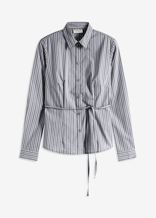 Prugasta bluza s trakom za vezanje