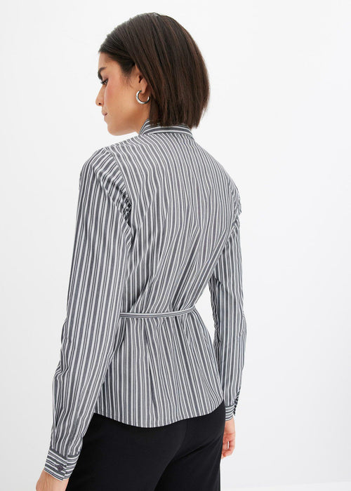 Prugasta bluza s trakom za vezanje