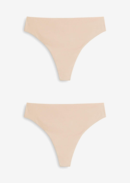 Tanga gaćice s visokim strukom od sjajnog materijala (2 komada)