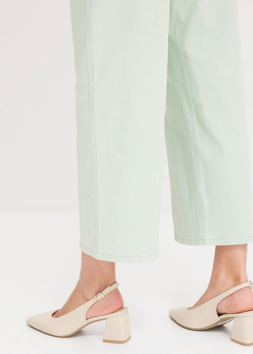 Stretch culotte hlače od kepera s remenom