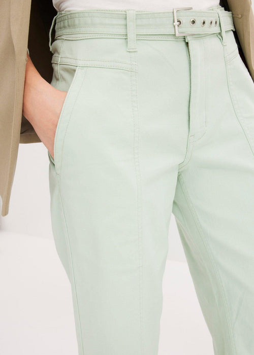 Stretch culotte hlače od kepera s remenom