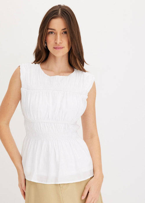 Bluza bez rukava od mekane mješavine materijala s pamukom