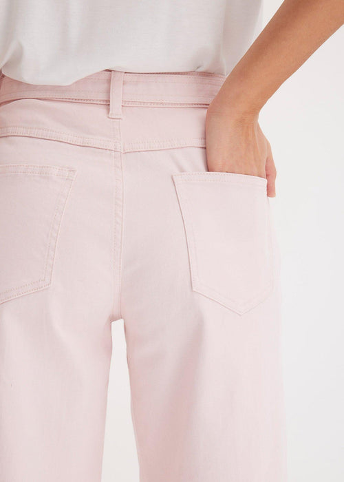 Stretch culotte hlače od kepera s remenom