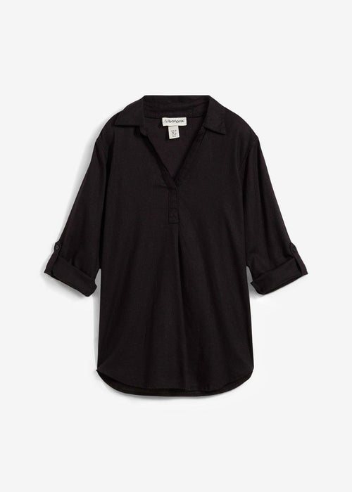 Platnena bluza s 3/4 rukavima