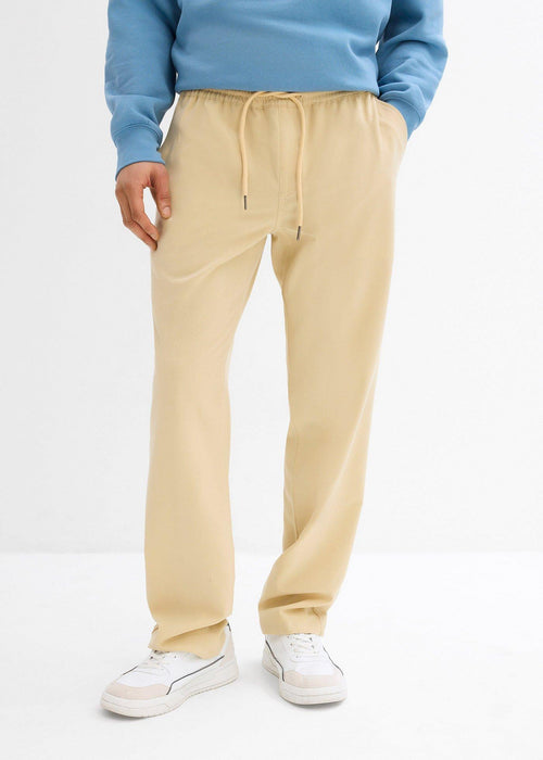Klasične chino stretch hlače bez kopčanja ravnog kroja