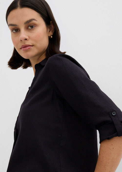 Platnena bluza s 3/4 rukavima