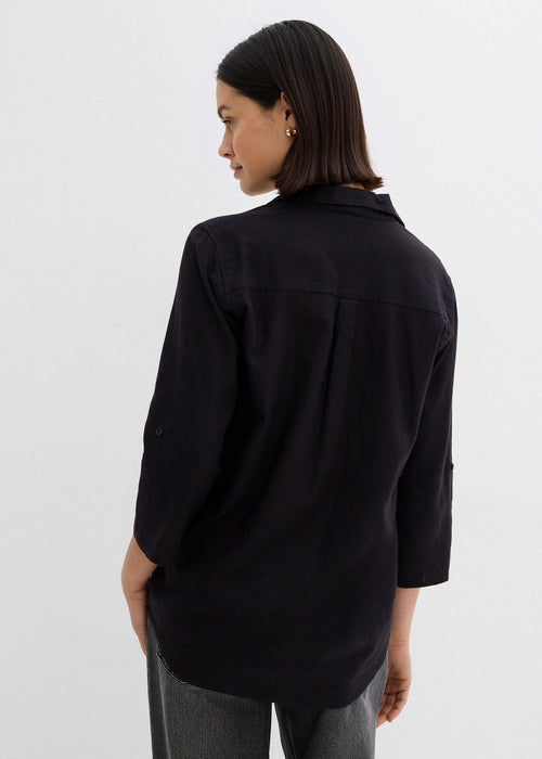 Platnena bluza s 3/4 rukavima