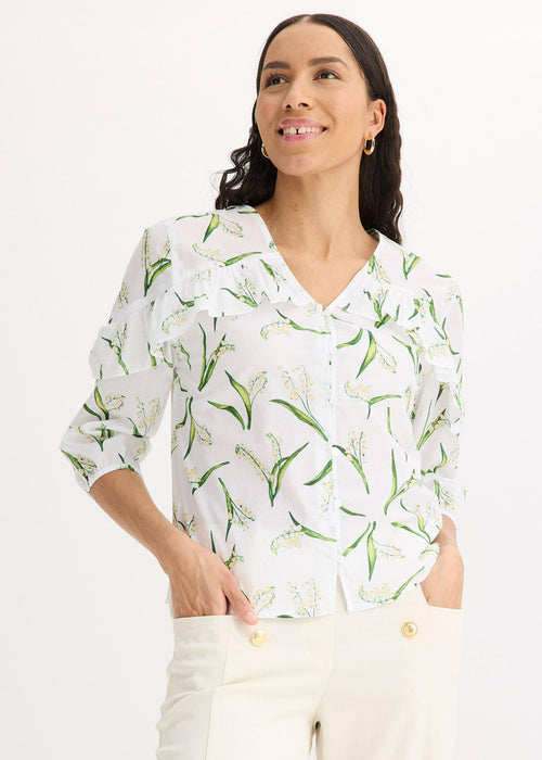 Bluza s uzorkom i volanima