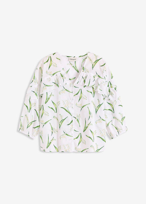 Bluza s uzorkom i volanima