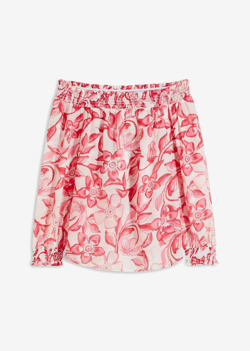 Bluza s uzorkom i carmen izrezom