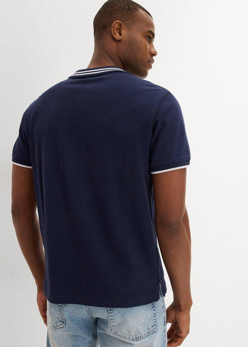 Polo majica s V izrezom od pikea