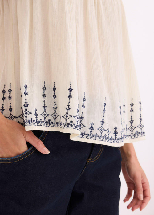 Bluza bez rukava s vezom