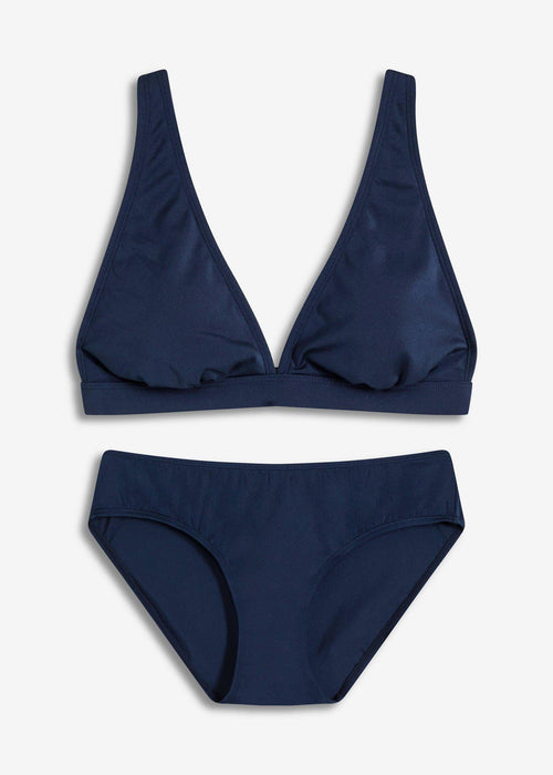 Dvodijelni bikini kupaći kostim od sjajnog materijala