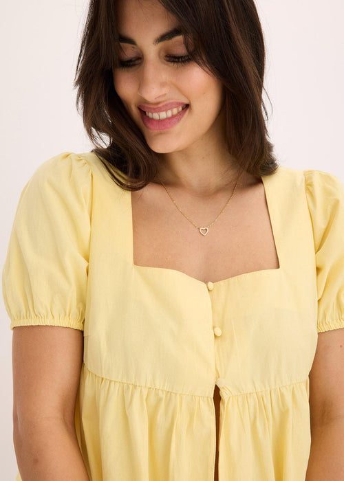 Bluza s balon rukavima i gumbima