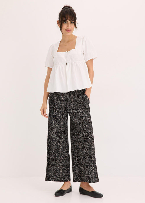 Bluza s balon rukavima i gumbima