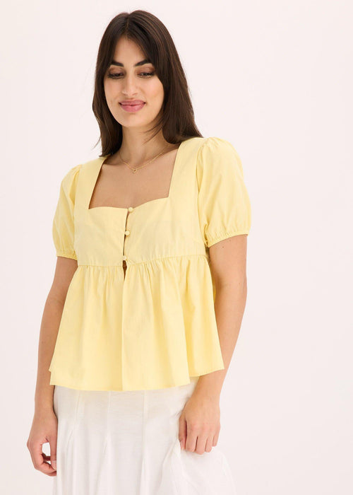Bluza s balon rukavima i gumbima