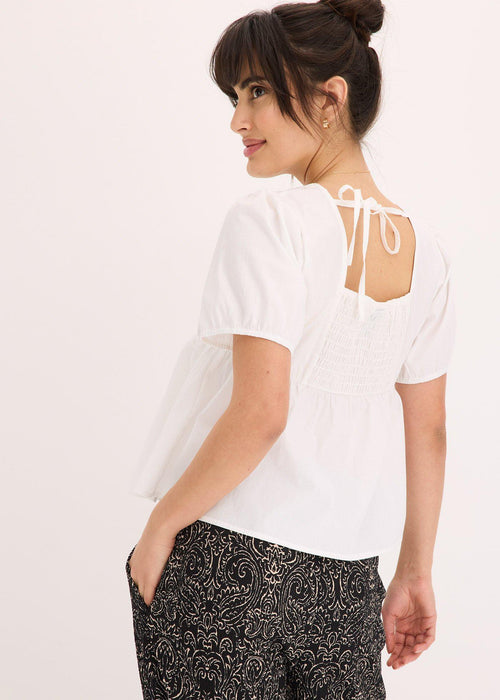 Bluza s balon rukavima i gumbima