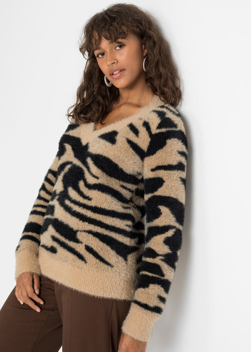 Pleteni pulover sa životinjskim motivom