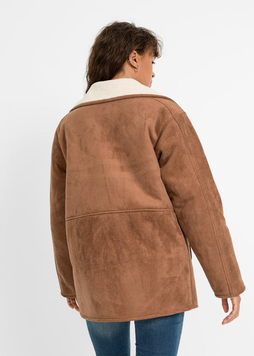 Sherling jakna od imitacije velur kože