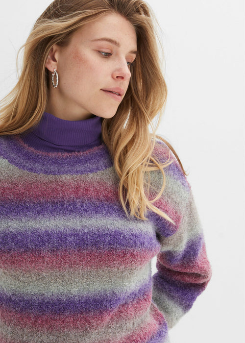 Pleteni pulover prelijevajućih boja